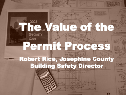 The Value of the Permit Process
