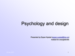 Design and psychology