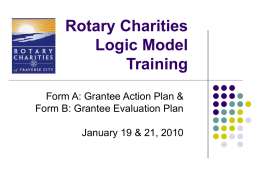 Rotary Charities Logic Model Training
