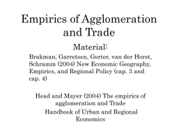 Empirics of Agglomeration and Trade