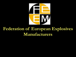 Federation of European Explosives Manufacturers 135th