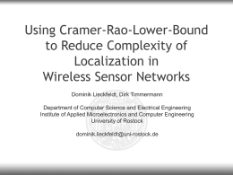 Using Cramer-Rao-Lower-Bound to Reduce Complexity of