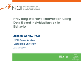 Intensifying Interventions for Struggling Students through