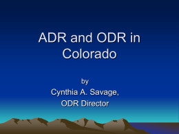ADR in Colorado - Colorado Judicial Branch