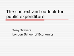 The context and outlook for public expenditure