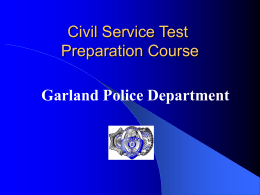 Civil Service Test Preparation Course