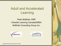 Adult and Accelerated Learning