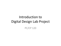 Introduction to Digital Design Lab Project