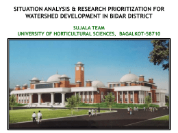 SITUATION ANALYSIS UNIVERSITY OF HORTICULTURAL …