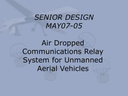 Air Dropped Communications Relay System for Unmanned