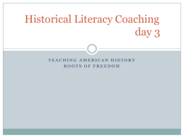 Historical Literacy Coaching