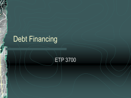 Debt Financing - Belmont University
