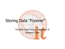 Storing Data “Forever”
