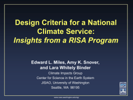 Design Criteria for a National Climate Service: Insights
