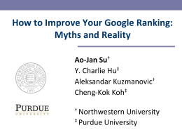 How to Improve Your Google Ranking: Myths and Reality