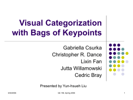 Visual Categorization with Bags of Keypoints