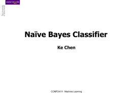 Machine Learning - Naive Bayes Classifier