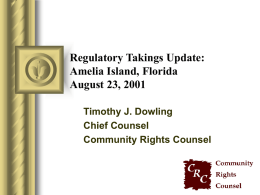 The Takings Issue - Community Rights Council
