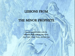 The Main Message & Lessons From The Prophecy of Jonah The