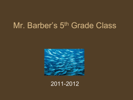 Mr. Barber’s 5th Grade Class