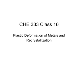 CHE 333 Class 17 - Chemical Engineering