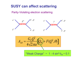 SUSY can affect scattering - Institute for Nuclear Theory