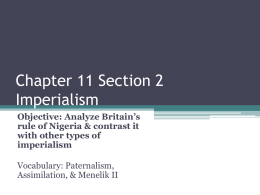 Chapter 11 Section 2 Imperialism