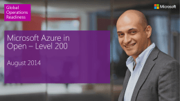 Microsoft Azure in Open – Level 200