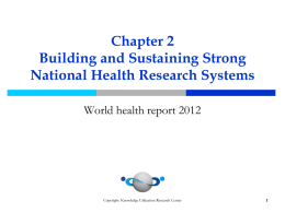 Chapter 2 Building and Sustaining Strong National Health