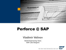 Perforce@SAP