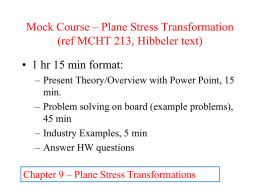 Mock Course – Plane Stress Transformation (ref MCHT 213