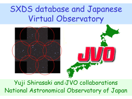 SXDS database and Japanese Virtual Observatory