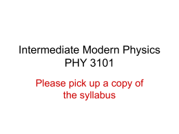 Introduction - FSU Physics Department