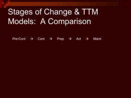 Stages of Change & TTM Models: A Comparison