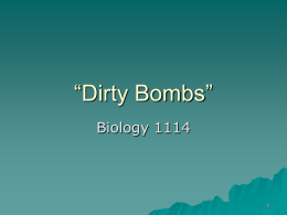 Dirty Bombs” - University of Central Oklahoma