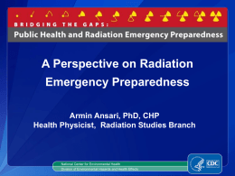 A Perspective on Radiation Emergency Preparedness
