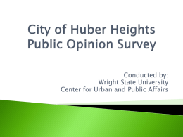 City of Huber Heights Public Opinion Survey