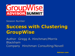 Session Title - Hinchman Consulting