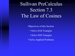 Sullivan Algebra and Trigonometry: Section 9.3