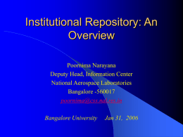 Institutional Repository: - National Aerospace Laboratories