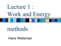 LES 2 : Arbeidstheorema’s en energieprincipes