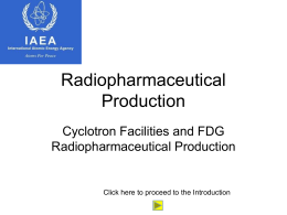Radionuclide Production - Nuclear Sciences and Applications