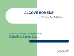 ALCOVE HOMES …….A Place To Call Home