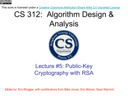 Public-Key Cryptography with RSA