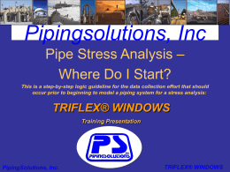 Pipingsolutions, Inc - Piping Stress Analysis & Consulting