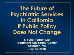 California's psychiatric system