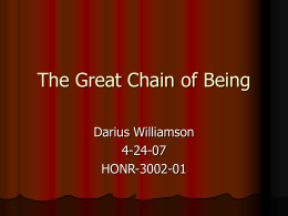 The Chain of Being - Tennessee State University