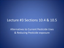 Lecture #3 Sections 10.4 & 10.5