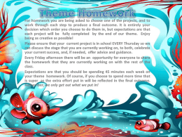 Theme Homework - Hillview Primary