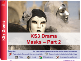 KS3 Drama – Masks – Part 2